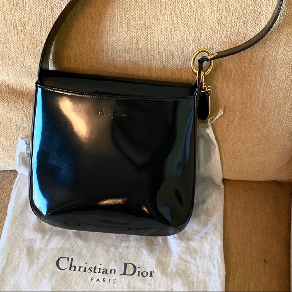 Vintage Christian Dior shoulder bag black